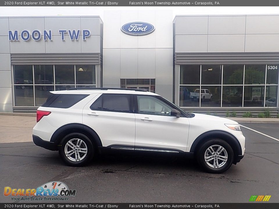 2020 Ford Explorer XLT 4WD Star White Metallic Tri-Coat / Ebony Photo #1