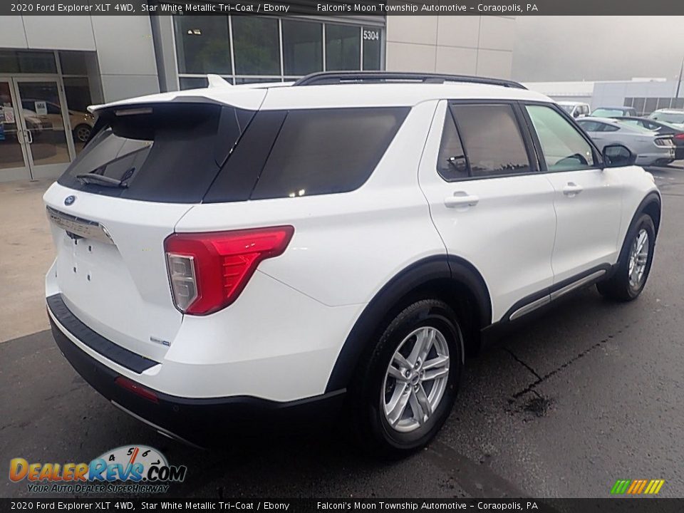 2020 Ford Explorer XLT 4WD Star White Metallic Tri-Coat / Ebony Photo #2