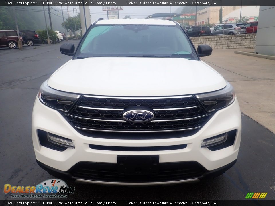 2020 Ford Explorer XLT 4WD Star White Metallic Tri-Coat / Ebony Photo #8