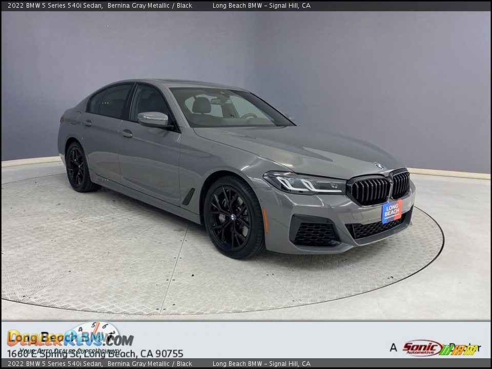 2022 BMW 5 Series 540i Sedan Bernina Gray Metallic / Black Photo #1