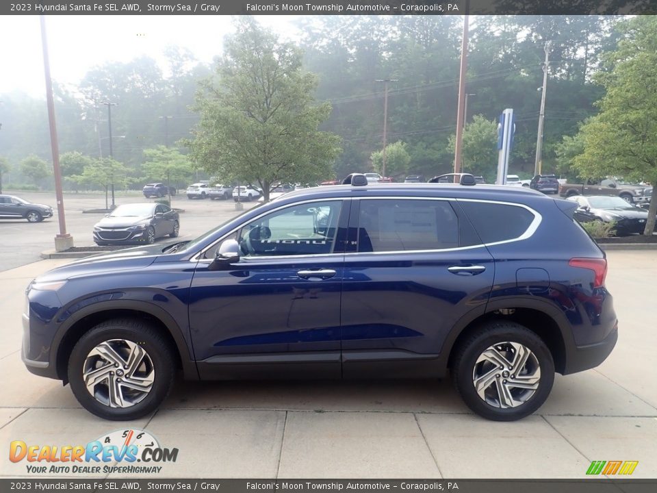 2023 Hyundai Santa Fe SEL AWD Stormy Sea / Gray Photo #6