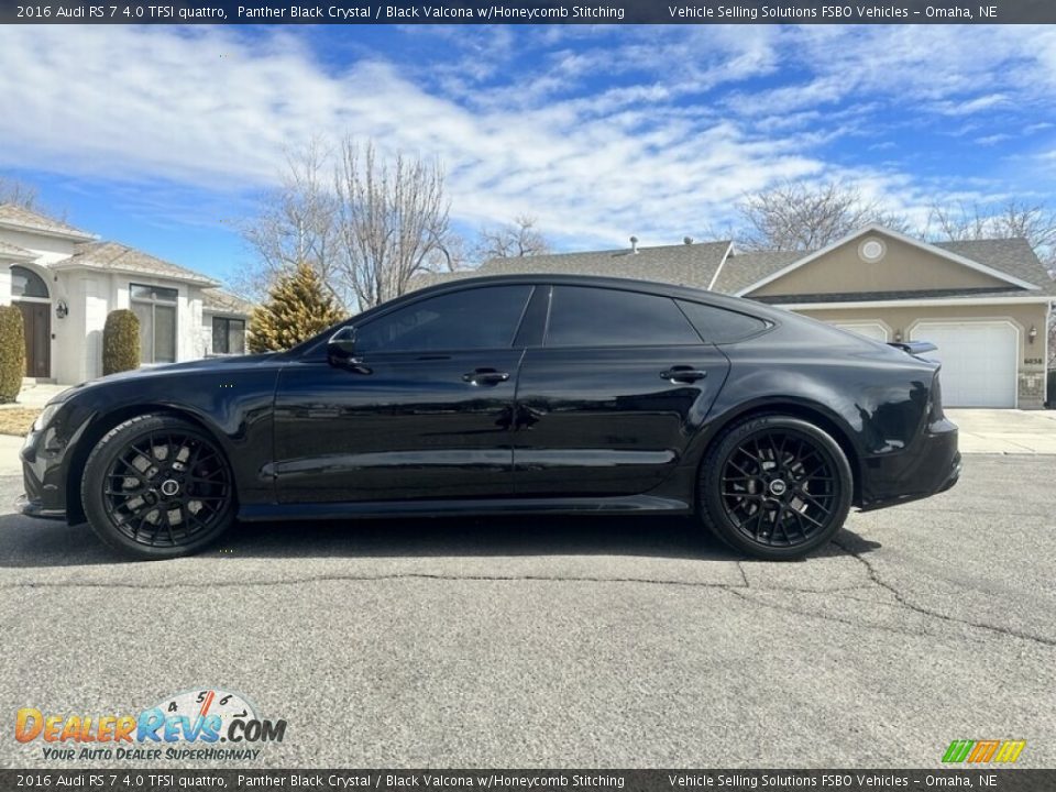 2016 Audi RS 7 4.0 TFSI quattro Panther Black Crystal / Black Valcona w/Honeycomb Stitching Photo #1