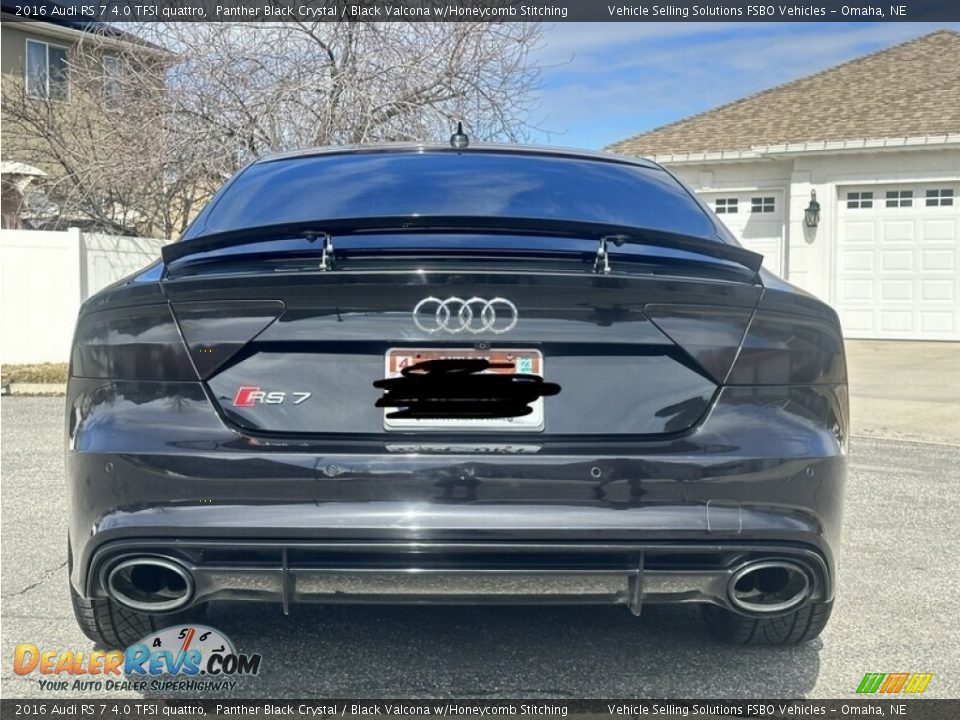 2016 Audi RS 7 4.0 TFSI quattro Panther Black Crystal / Black Valcona w/Honeycomb Stitching Photo #9