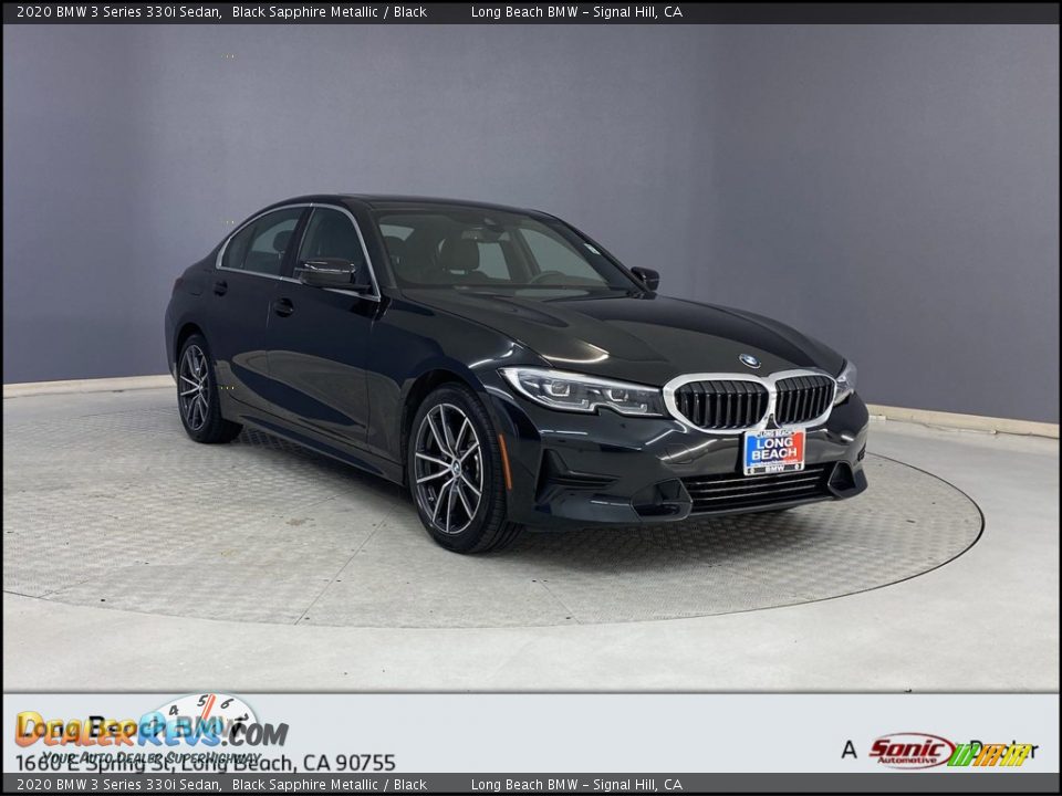 2020 BMW 3 Series 330i Sedan Black Sapphire Metallic / Black Photo #1
