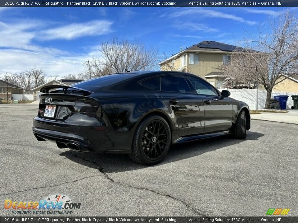 2016 Audi RS 7 4.0 TFSI quattro Panther Black Crystal / Black Valcona w/Honeycomb Stitching Photo #10