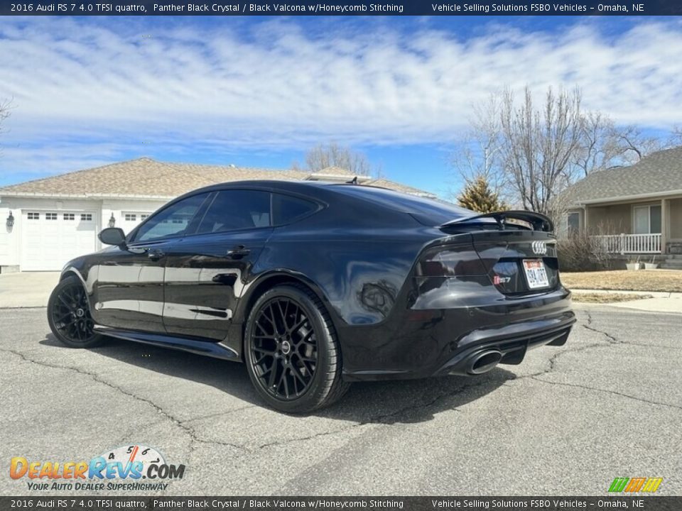 2016 Audi RS 7 4.0 TFSI quattro Panther Black Crystal / Black Valcona w/Honeycomb Stitching Photo #12