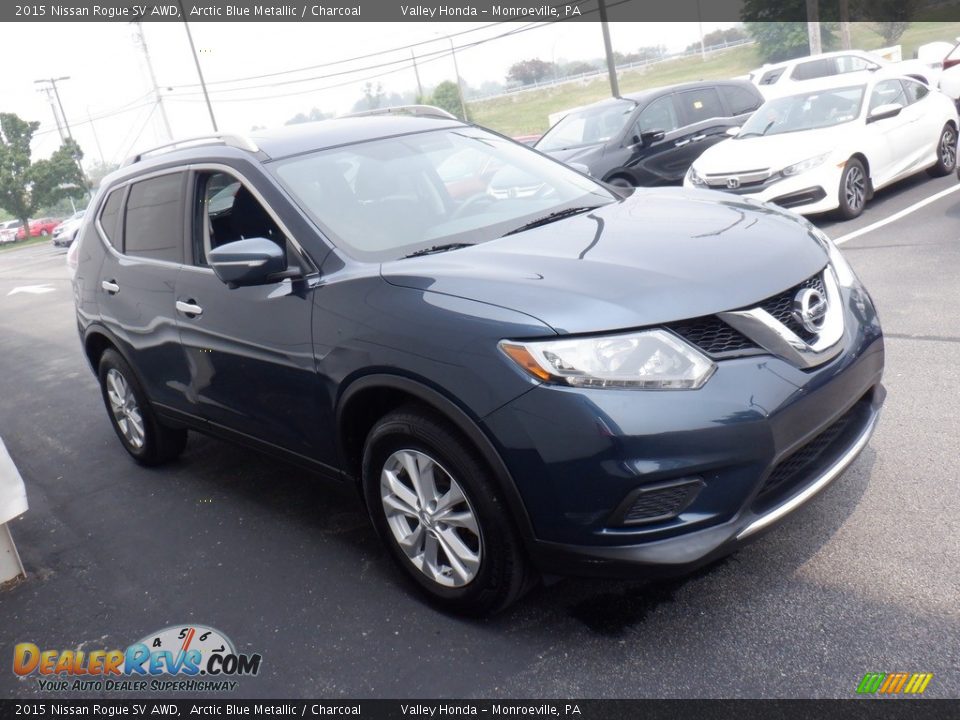 2015 Nissan Rogue SV AWD Arctic Blue Metallic / Charcoal Photo #6