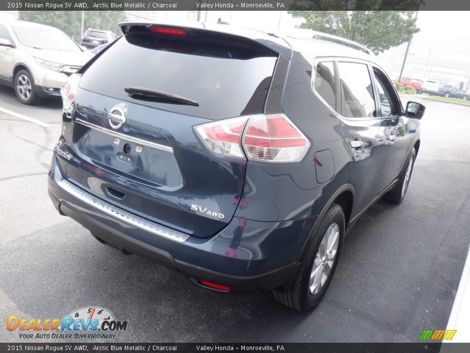 2015 Nissan Rogue SV AWD Arctic Blue Metallic / Charcoal Photo #7