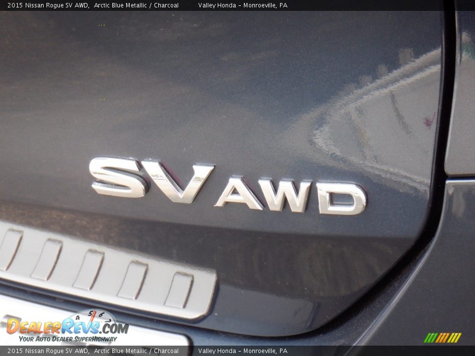 2015 Nissan Rogue SV AWD Arctic Blue Metallic / Charcoal Photo #8