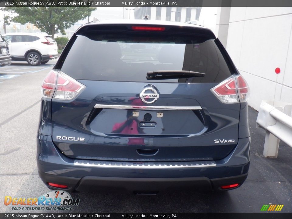 2015 Nissan Rogue SV AWD Arctic Blue Metallic / Charcoal Photo #9