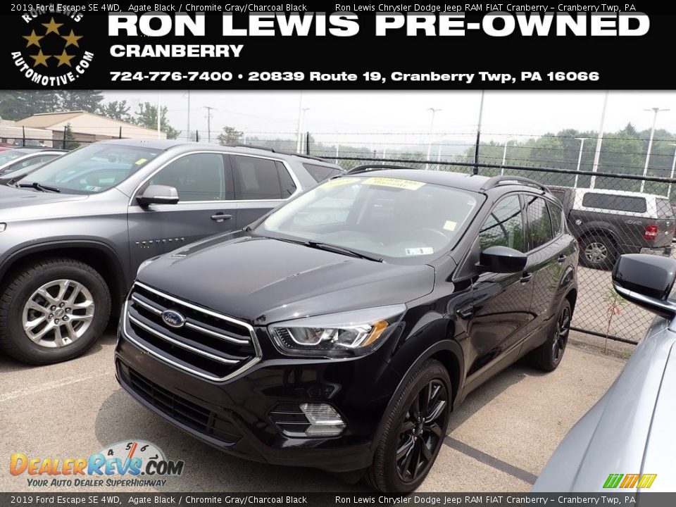 2019 Ford Escape SE 4WD Agate Black / Chromite Gray/Charcoal Black Photo #1