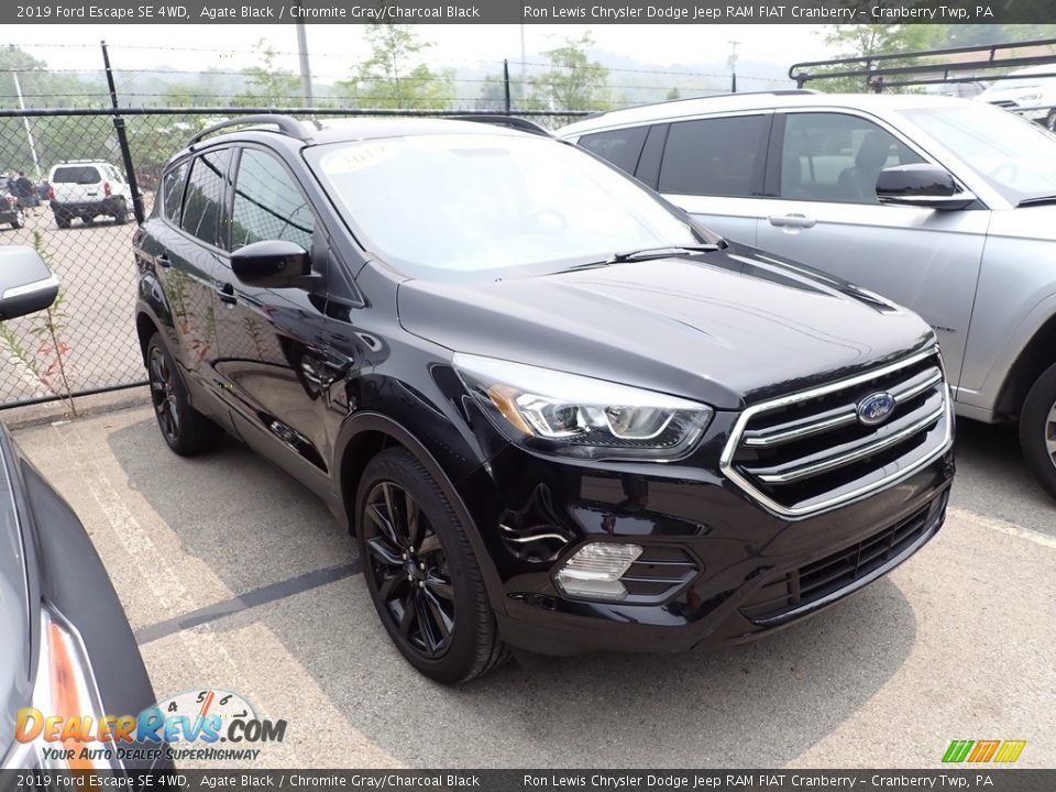 2019 Ford Escape SE 4WD Agate Black / Chromite Gray/Charcoal Black Photo #3