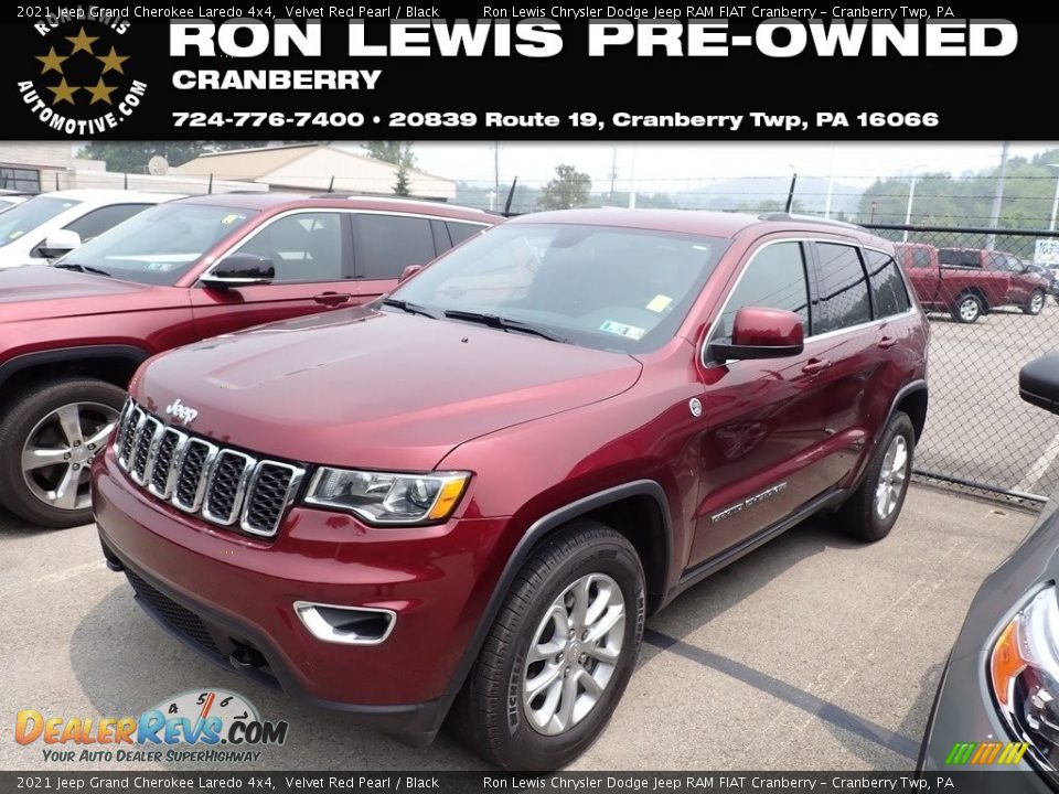 2021 Jeep Grand Cherokee Laredo 4x4 Velvet Red Pearl / Black Photo #1