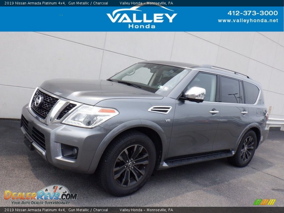 2019 Nissan Armada Platinum 4x4 Gun Metallic / Charcoal Photo #1