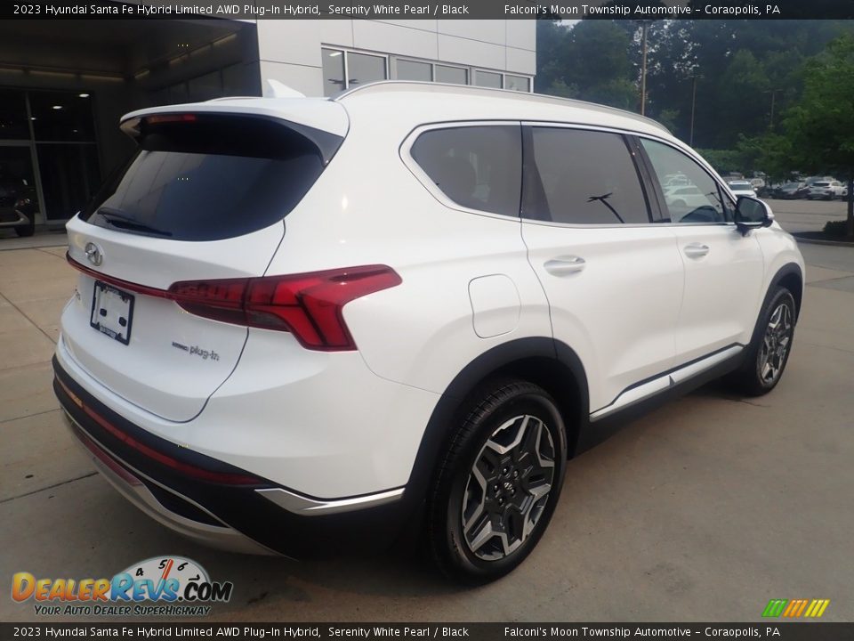 2023 Hyundai Santa Fe Hybrid Limited AWD Plug-In Hybrid Serenity White Pearl / Black Photo #2