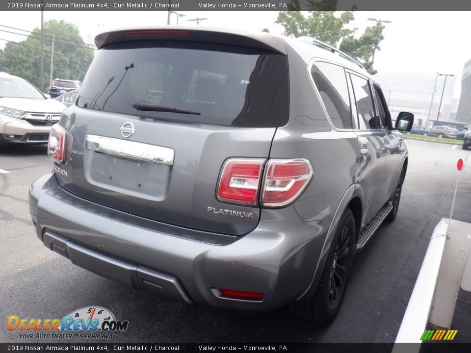 2019 Nissan Armada Platinum 4x4 Gun Metallic / Charcoal Photo #6