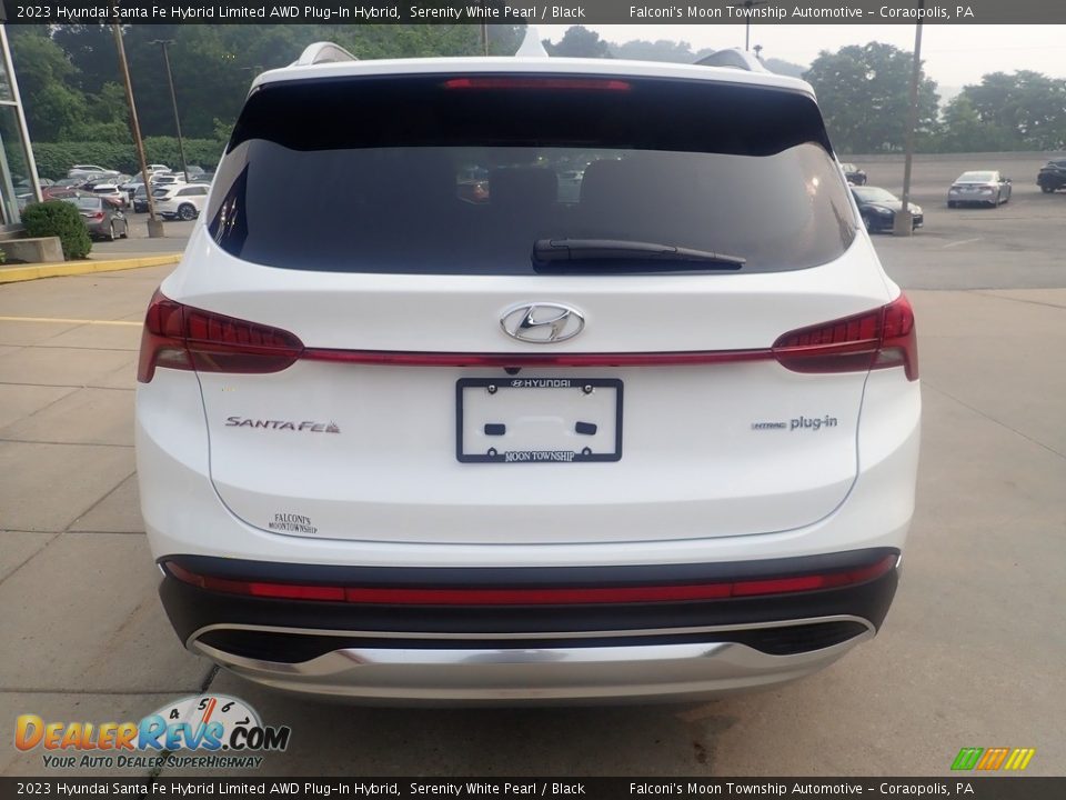 2023 Hyundai Santa Fe Hybrid Limited AWD Plug-In Hybrid Serenity White Pearl / Black Photo #3