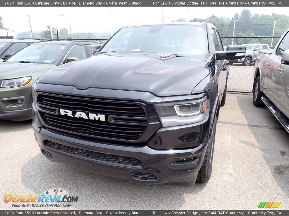 2020 Ram 1500 Laramie Crew Cab 4x4 Diamond Black Crystal Pearl / Black Photo #2