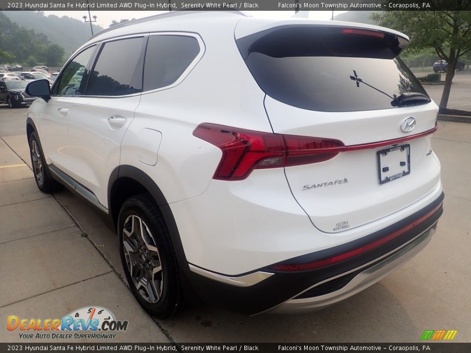 2023 Hyundai Santa Fe Hybrid Limited AWD Plug-In Hybrid Serenity White Pearl / Black Photo #5