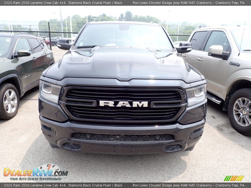 2020 Ram 1500 Laramie Crew Cab 4x4 Diamond Black Crystal Pearl / Black Photo #3