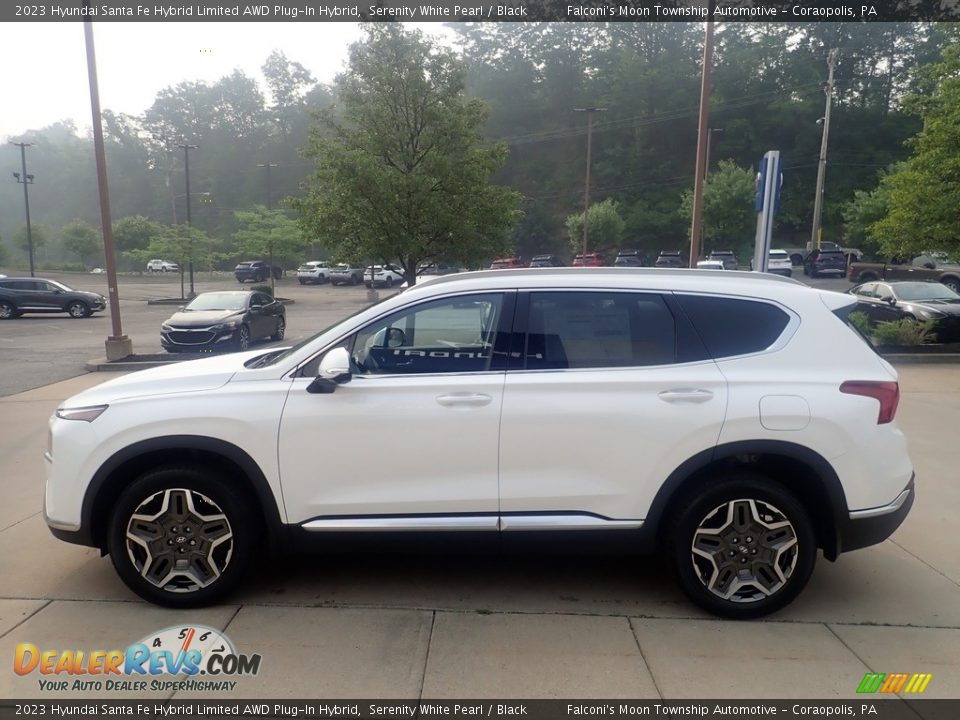 2023 Hyundai Santa Fe Hybrid Limited AWD Plug-In Hybrid Serenity White Pearl / Black Photo #6