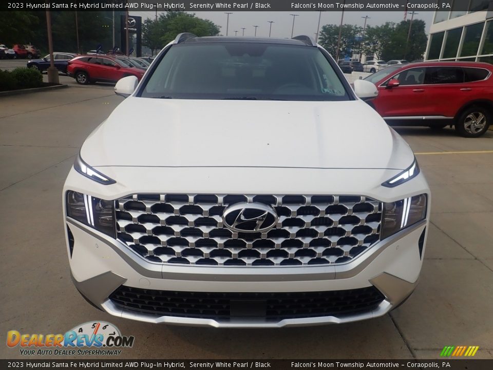 2023 Hyundai Santa Fe Hybrid Limited AWD Plug-In Hybrid Serenity White Pearl / Black Photo #8