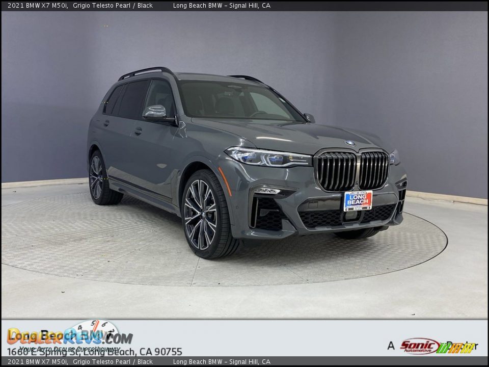 2021 BMW X7 M50i Grigio Telesto Pearl / Black Photo #1