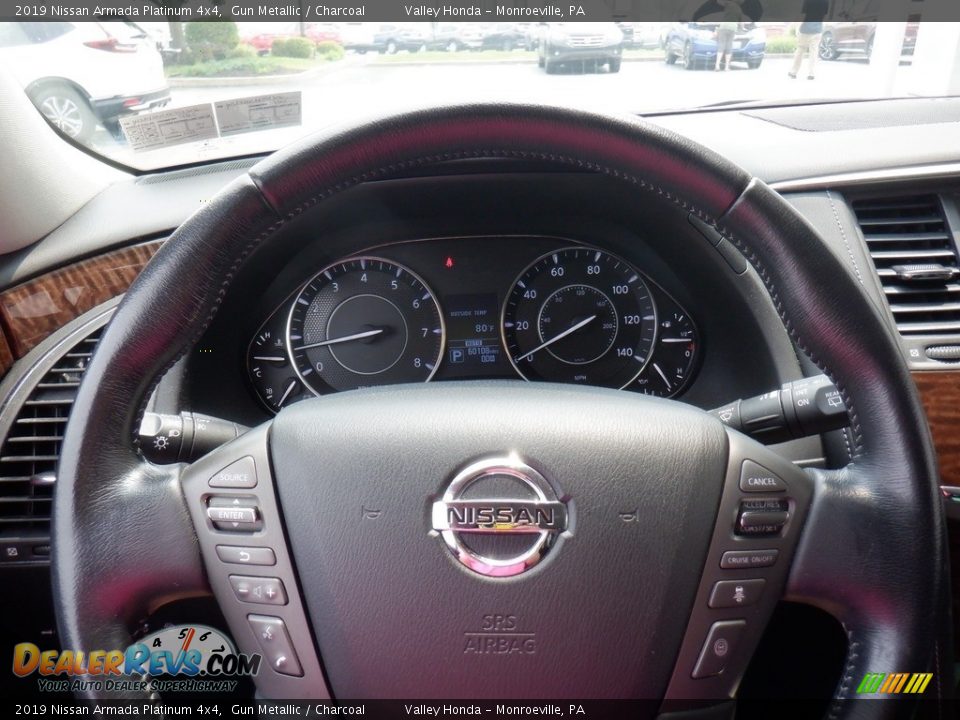 2019 Nissan Armada Platinum 4x4 Steering Wheel Photo #30