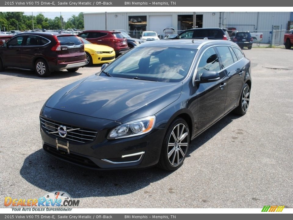 2015 Volvo V60 T5 Drive-E Savile Grey Metallic / Off-Black Photo #1