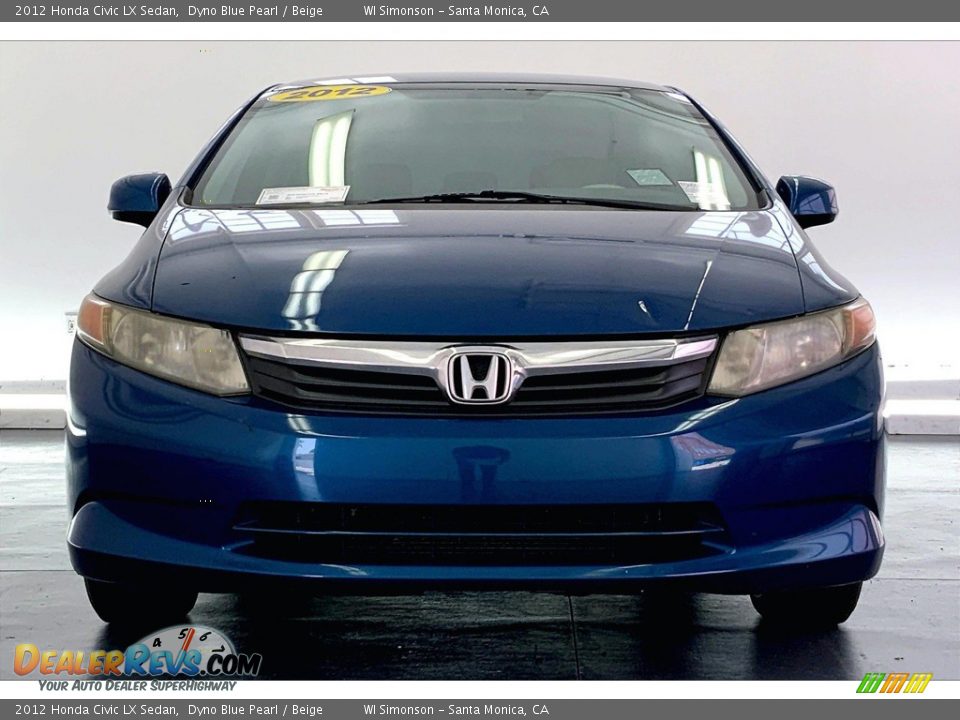 2012 Honda Civic LX Sedan Dyno Blue Pearl / Beige Photo #2