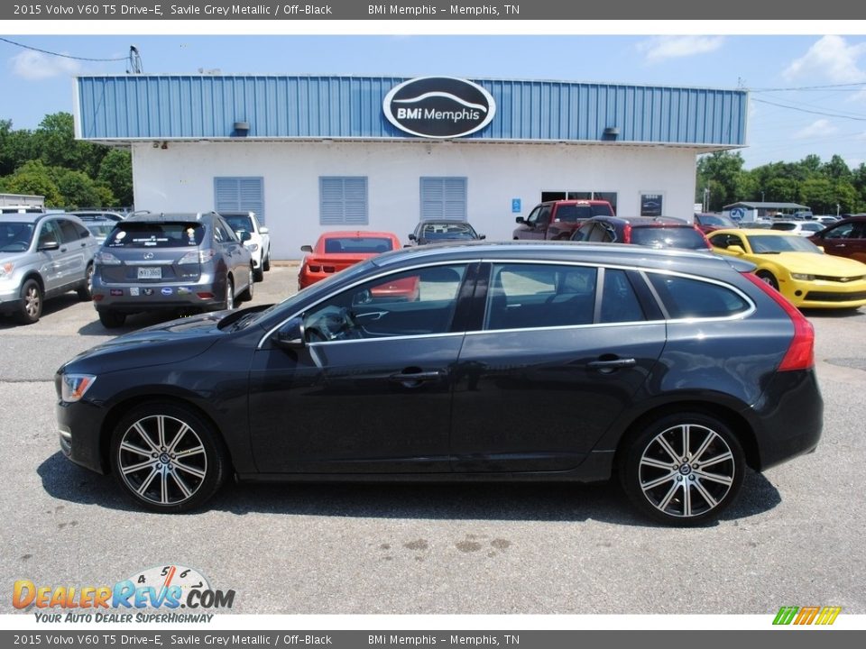 2015 Volvo V60 T5 Drive-E Savile Grey Metallic / Off-Black Photo #2