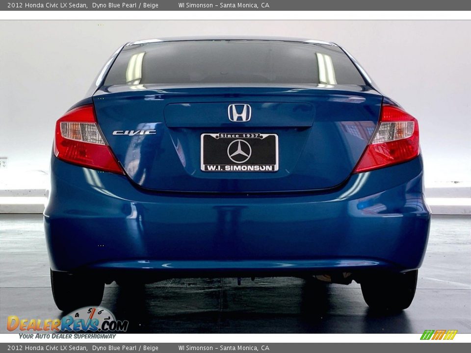 2012 Honda Civic LX Sedan Dyno Blue Pearl / Beige Photo #3