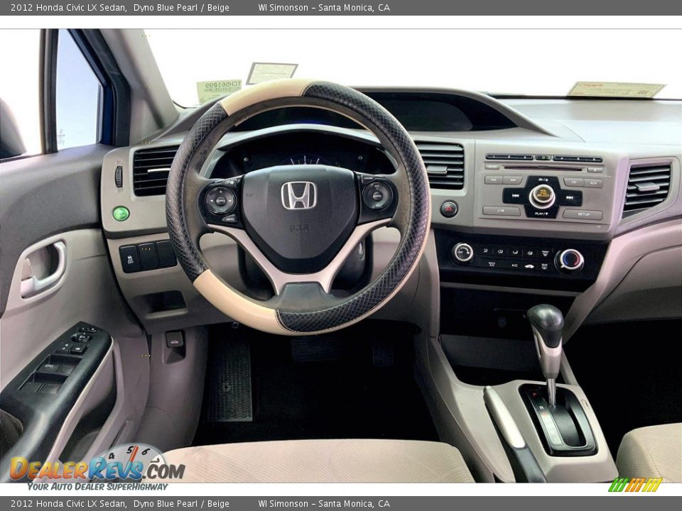 2012 Honda Civic LX Sedan Dyno Blue Pearl / Beige Photo #4