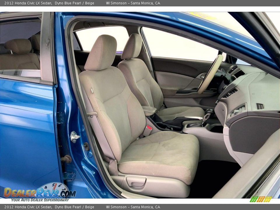 2012 Honda Civic LX Sedan Dyno Blue Pearl / Beige Photo #6