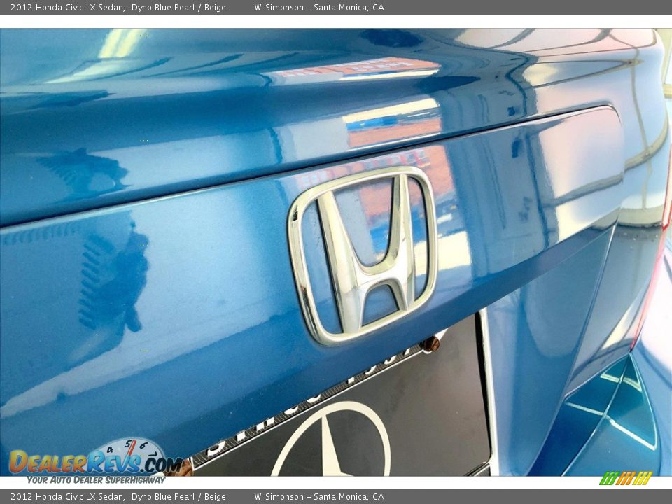 2012 Honda Civic LX Sedan Dyno Blue Pearl / Beige Photo #7