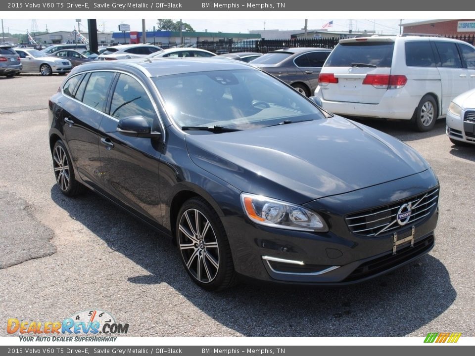 2015 Volvo V60 T5 Drive-E Savile Grey Metallic / Off-Black Photo #7