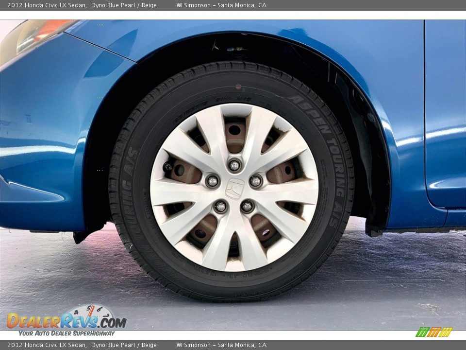 2012 Honda Civic LX Sedan Dyno Blue Pearl / Beige Photo #8