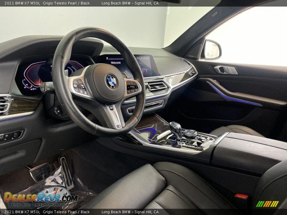2021 BMW X7 M50i Grigio Telesto Pearl / Black Photo #16