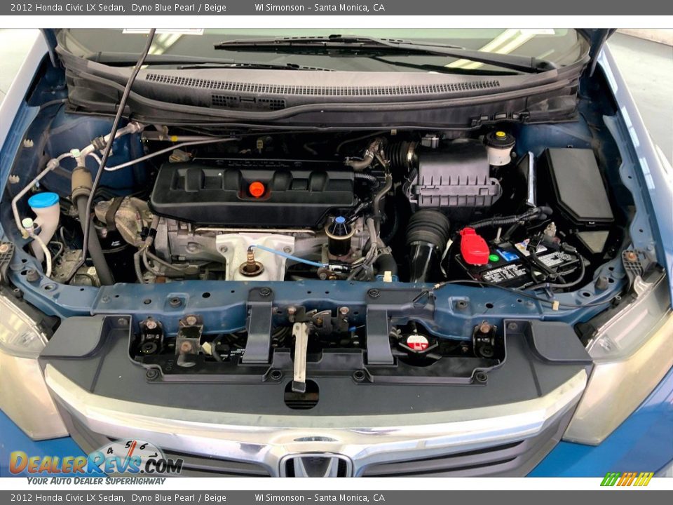 2012 Honda Civic LX Sedan Dyno Blue Pearl / Beige Photo #9