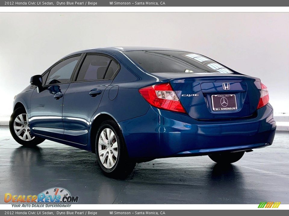 2012 Honda Civic LX Sedan Dyno Blue Pearl / Beige Photo #10