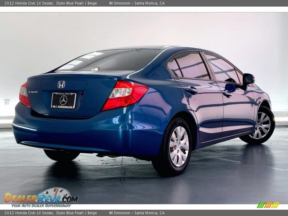 2012 Honda Civic LX Sedan Dyno Blue Pearl / Beige Photo #13