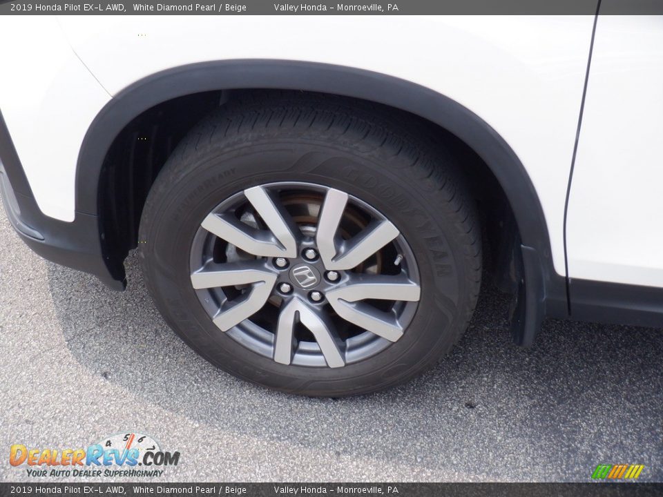 2019 Honda Pilot EX-L AWD White Diamond Pearl / Beige Photo #3