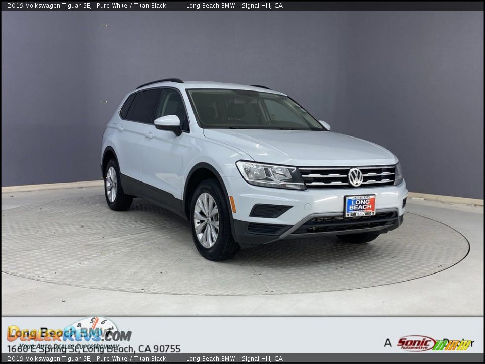 2019 Volkswagen Tiguan SE Pure White / Titan Black Photo #1