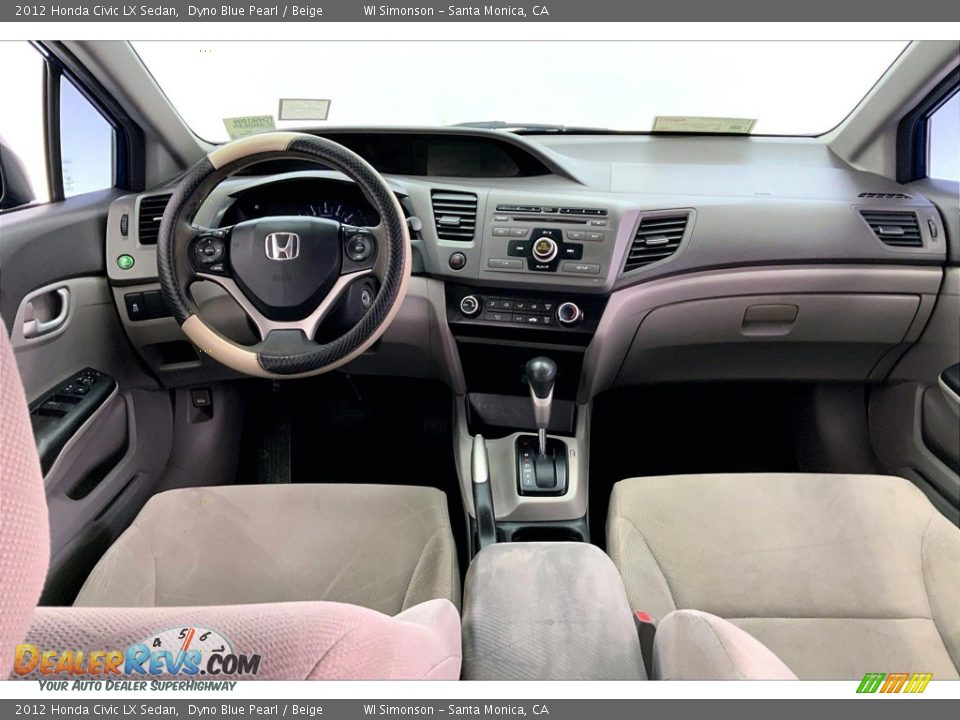 2012 Honda Civic LX Sedan Dyno Blue Pearl / Beige Photo #15
