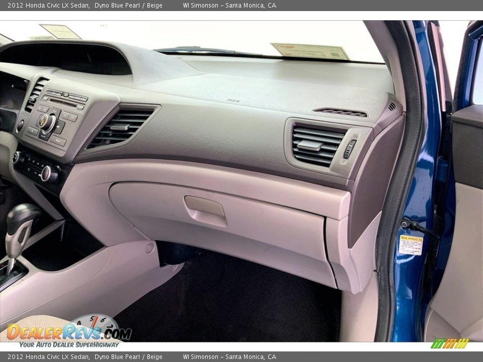 2012 Honda Civic LX Sedan Dyno Blue Pearl / Beige Photo #16