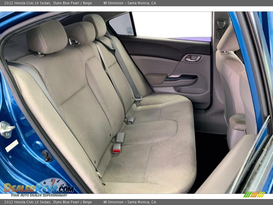 2012 Honda Civic LX Sedan Dyno Blue Pearl / Beige Photo #19