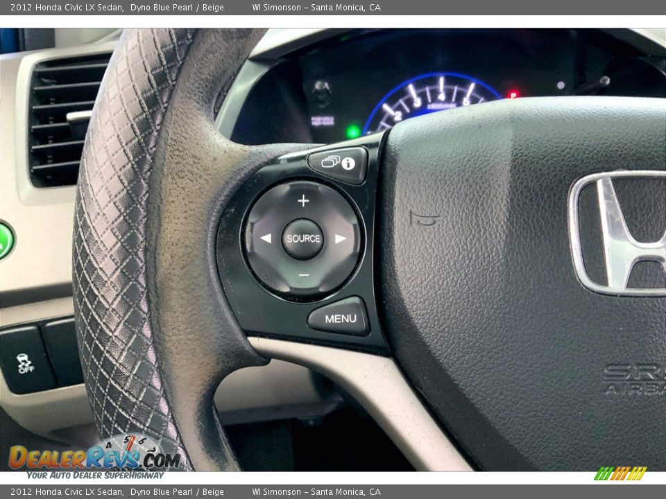 2012 Honda Civic LX Sedan Dyno Blue Pearl / Beige Photo #21