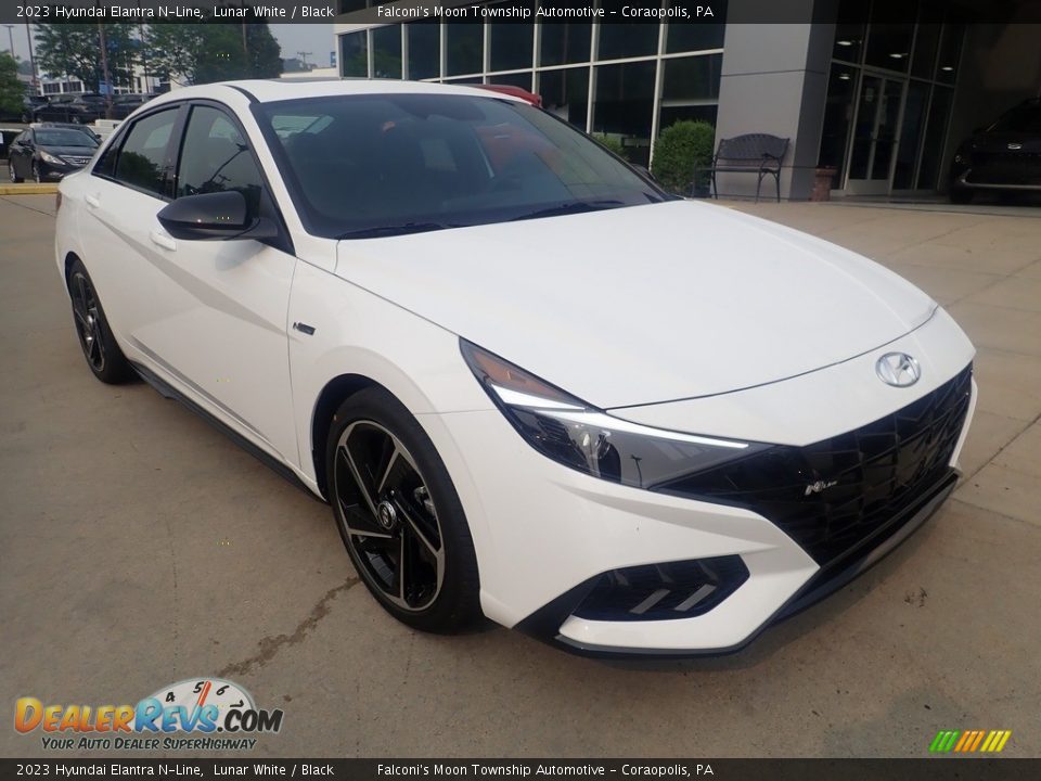 2023 Hyundai Elantra N-Line Lunar White / Black Photo #9