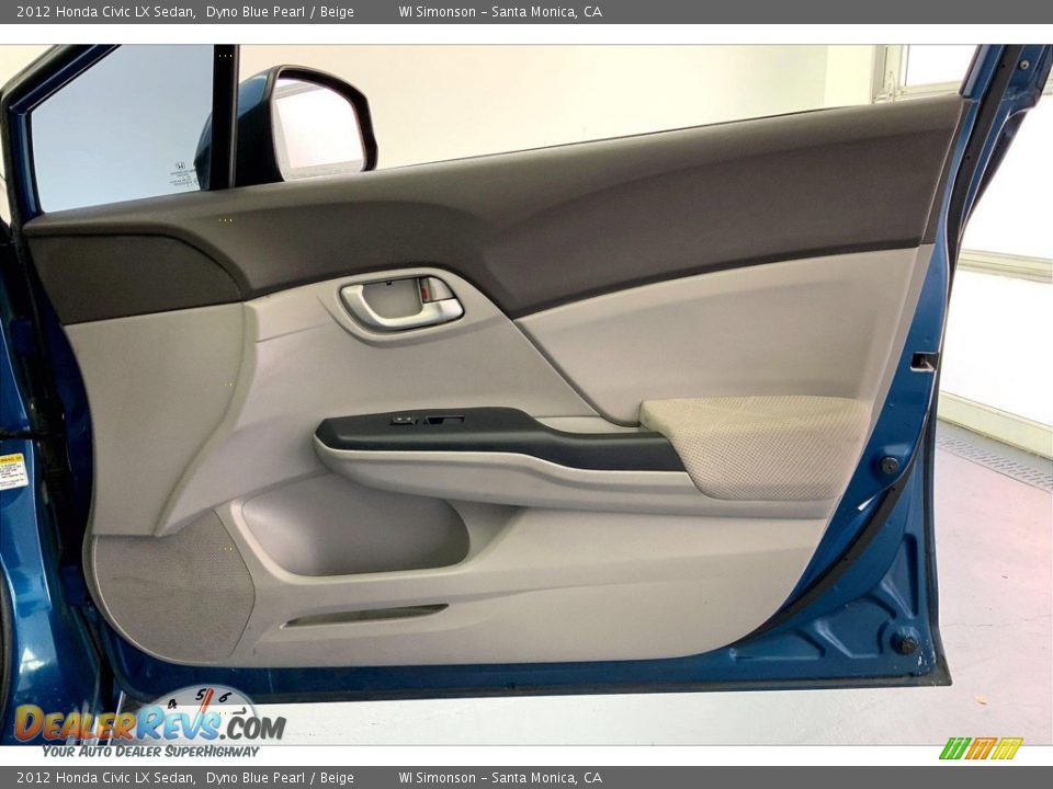 2012 Honda Civic LX Sedan Dyno Blue Pearl / Beige Photo #25