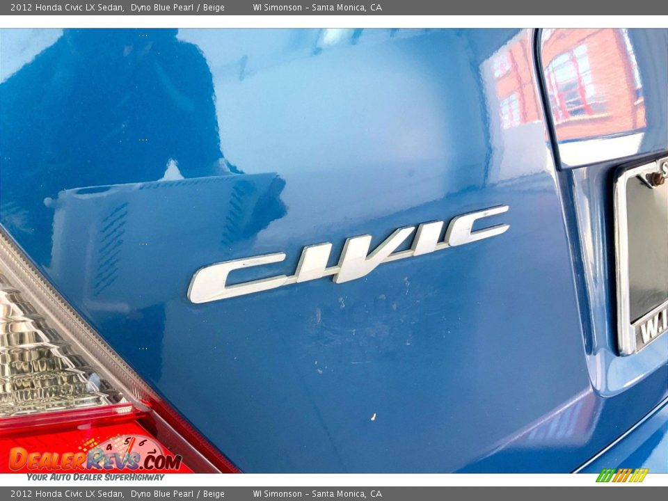 2012 Honda Civic LX Sedan Dyno Blue Pearl / Beige Photo #29